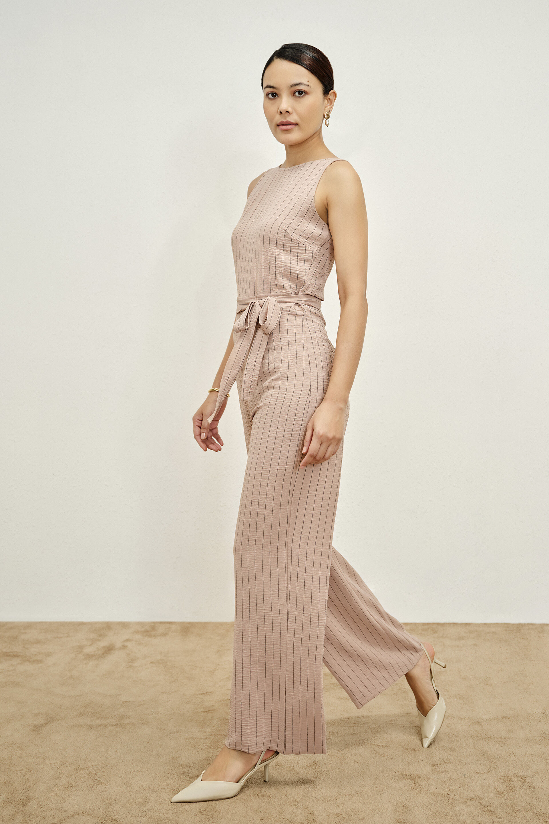 Angeline Light Beige Jumpsuit, Beige, image 2